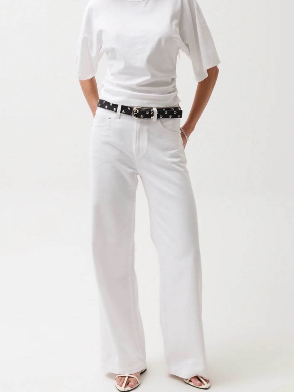 Pistola JADYN MID RISE PALAZZO JEAN - VIVID WHITE new nvr worn sz 30! In bag!